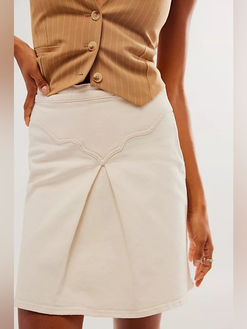 Mother The Buckle Bunny Skirt Size 27 White Denim Mini
